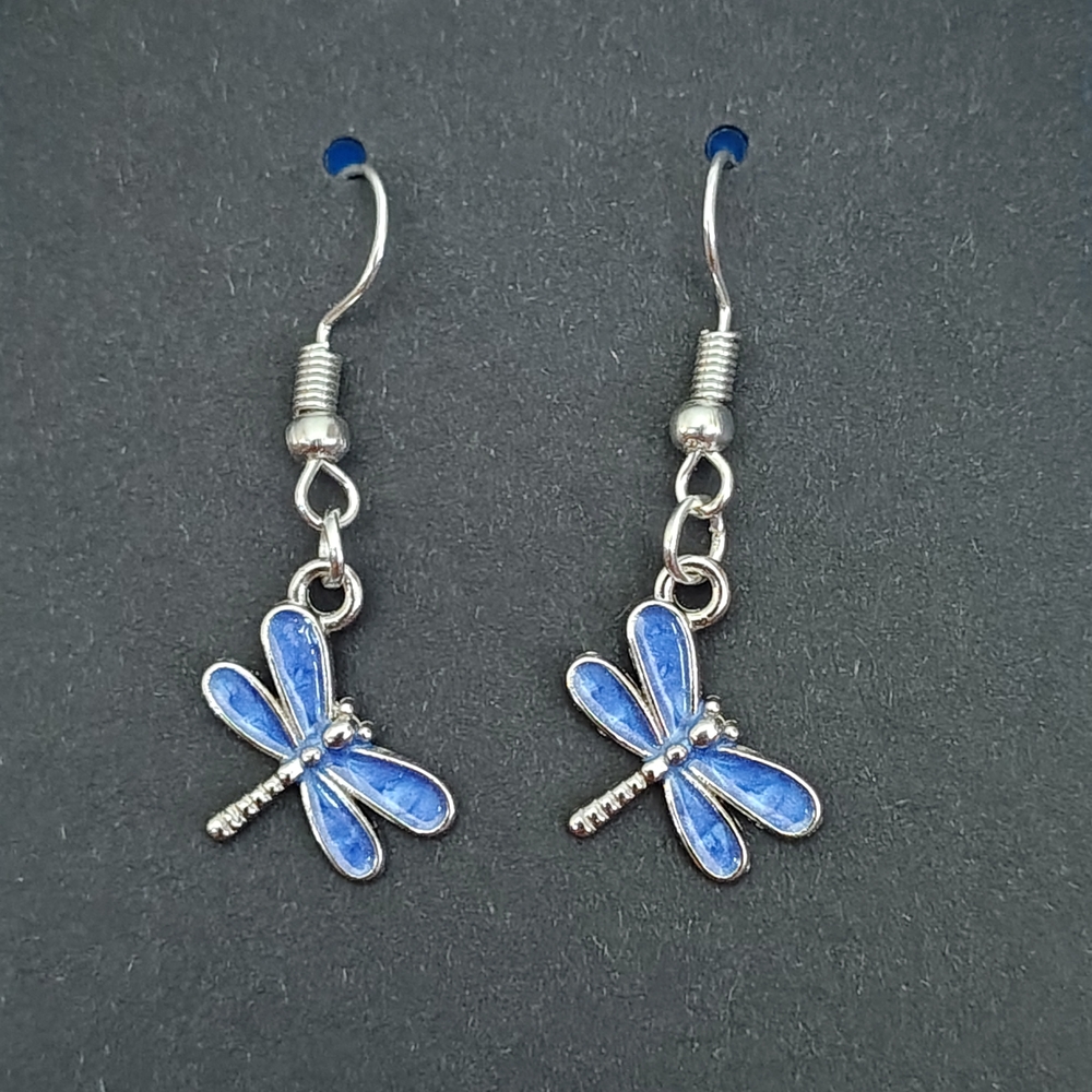 Blue Dragonfly Earrings